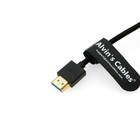 8K 2.1 HDMI High Speed Straight To Left Angle Braided Coiled Cable For Atomos Ninja V Portkeys BM5 Monitor