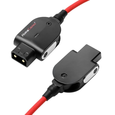 Alvin's Cables Smart D-tap to 2 Pin Male Braided Power Cable for BMPCC Pyxis|Teradek|SmallHD|Z-CAM Flexible Braided 45cm|18inches, Black