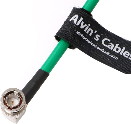 12G BNC-Coaxial-Cable Alvin'S Cables HD SDI BNC Male To Male L-Shaped Original Cable For 4K Video Camera 1M Green