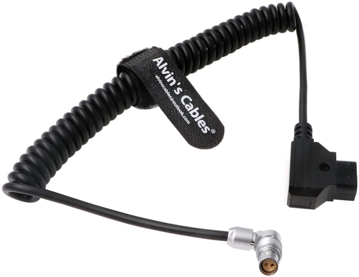 Rotatable Power Cable For Red-Komodo 2-Pin-Female Right-Angle To D-Tap Coiled-Cable Adjustable L Shape Cord